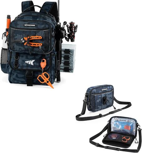 Kastking Baitspace 50L صيد الأسماك معالجة حقيبة الظهر مع 4 صناديق معالجة وموثق الطعم القابل للإزالة in Saudi Arabia