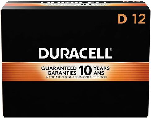 DURACELL Coppertop D Alkaline Batteries, 12/Pack (MN1300) in Kuwait