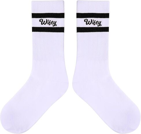 Geyoga Wifey Wedding Socks for Women Wedding Gifts Wifey Cotton Socks for Engagement Wedding Party Favors in Saudi Arabia