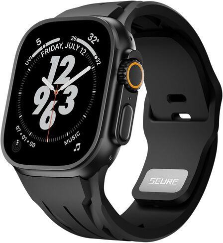 Sports Silicone Band Compatible with Apple Watch Ultra 2/1 49mm Bands for Men,Luxury Supercar Rubber Strap for iWatch Series 10 46mm, 9/8/7 45mm, SE2/SE 6/5/4 44mm, 3/2/1 42mm in Saudi Arabia