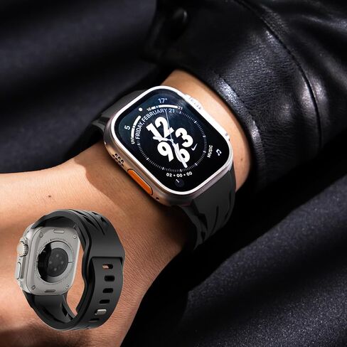 Sports Silicone Band Compatible with Apple Watch Ultra 2/1 49mm Bands for Men,Luxury Supercar Rubber Strap for iWatch Series 10 46mm, 9/8/7 45mm, SE2/SE 6/5/4 44mm, 3/2/1 42mm in Saudi Arabia