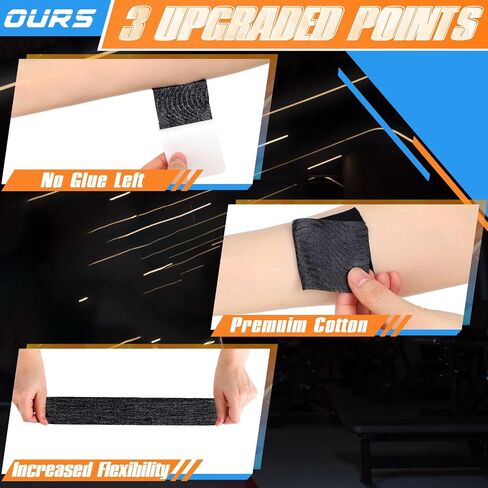 Precut Kinesiology Tape for Shoulder, 20 Count, Black in Kuwait