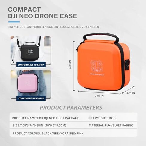 Neo Case for DJI Neo, Porable Travel Carrying Mini Storage Bag for DJI Neo Drone and Batteries Accessories, Black in Saudi Arabia