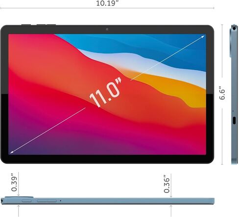 11 inch Tablet, Android 14, Octa-Core Processor 128GB ROM, Long Battery Life, Light and Slim, HD Display, Pre-Installed Apps - Blue in Saudi Arabia