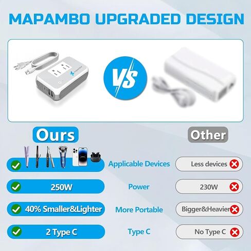 220V to 110V Voltage Converter Us to Europe 220 to 110 Voltage Converter for European Travel Power Converter Adapter Combo for Hair Straightener & Curling Irons (Type A/C/G/I) in Saudi Arabia