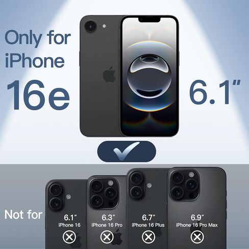 Jetech Ultra Slim Case لـ iPhone 16e 6.1 بوصة 2025 ، حماية كاملة من عدسة الكاميرا ، غطاء ماتي خفيف الوزن PP البسيط الصلب (أسود) in Kuwait