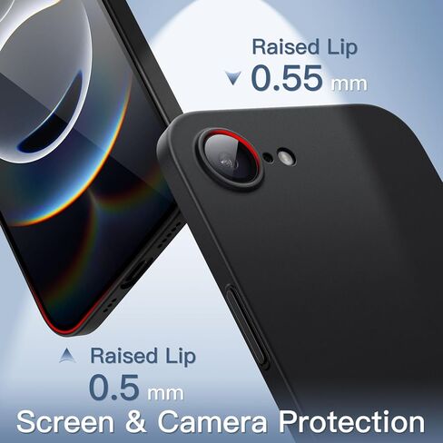 Jetech Ultra Slim Case لـ iPhone 16e 6.1 بوصة 2025 ، حماية كاملة من عدسة الكاميرا ، غطاء ماتي خفيف الوزن PP البسيط الصلب (أسود) in Kuwait