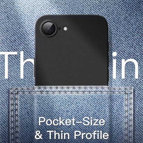 Jetech Ultra Slim Case لـ iPhone 16e 6.1 بوصة 2025 ، حماية كاملة من عدسة الكاميرا ، غطاء ماتي خفيف الوزن PP البسيط الصلب (أسود) in Kuwait