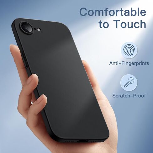 Jetech Ultra Slim Case لـ iPhone 16e 6.1 بوصة 2025 ، حماية كاملة من عدسة الكاميرا ، غطاء ماتي خفيف الوزن PP البسيط الصلب (أسود) in Kuwait