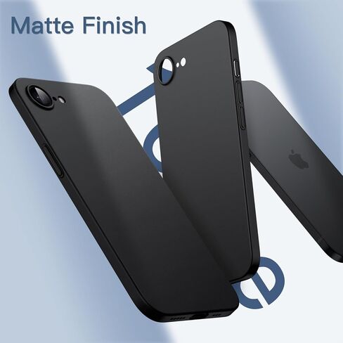 Jetech Ultra Slim Case لـ iPhone 16e 6.1 بوصة 2025 ، حماية كاملة من عدسة الكاميرا ، غطاء ماتي خفيف الوزن PP البسيط الصلب (أسود) in Kuwait