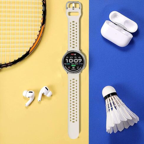 نطاقات مشاهدة السيليكون لـ AmazFit Active 2/Soft Sport Sweat Preglible Breplicible Strap لـ Amazfit GTS 4/4 Mini/3/2 Mini/2e in Kuwait