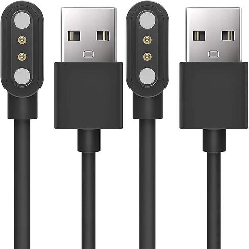 Compatible with TUYOMA Smartwatch Charger, Lamshaw Magnetic USB Charging Cable Replacement Charger Cable Compatible with TUYOMA LW76 1.91" Smart Watch (Black+Black) in Saudi Arabia
