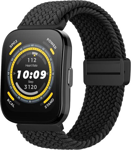 نطاقات مضفر لـ Amazfit Bip 5 / Bip 6 Smart Watch Bands ، حزام بديل نايلون للرياضة 22 مم متوافق مع Amazfit Bip 5 / Bip 6 / Gtr 4 نطاقات النساء الرجال in Kuwait