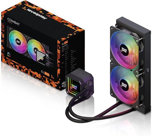 مبرد مياه سائل لسطح المكتب AIO من Levelplay CL240 ARGB باللون الأبيض لوحدة المعالجة المركزية القابلة للعنونة-مراوح أداء RGB 250 وات + TDP لـ Intel LGA1851، LGA1700، AMD AM5، AMD AM4 in Kuwait