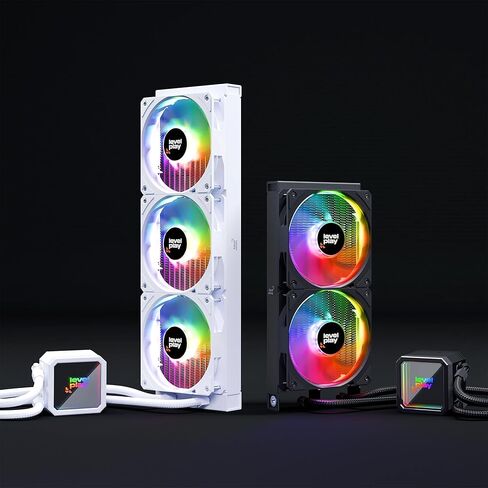 مبرد مياه سائل لسطح المكتب AIO من Levelplay CL240 ARGB باللون الأبيض لوحدة المعالجة المركزية القابلة للعنونة-مراوح أداء RGB 250 وات + TDP لـ Intel LGA1851، LGA1700، AMD AM5، AMD AM4 in Kuwait
