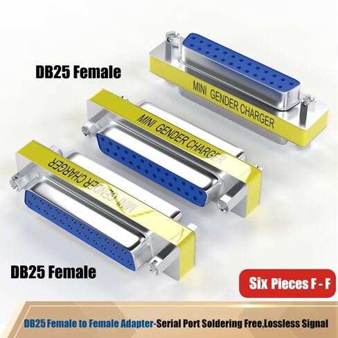 Warmstor 6-Pack 25Pin RS232 Serial Cable DB25 Male to Male/Female to Female Mini Gender Changer Adapter Coupler Connector in Saudi Arabia
