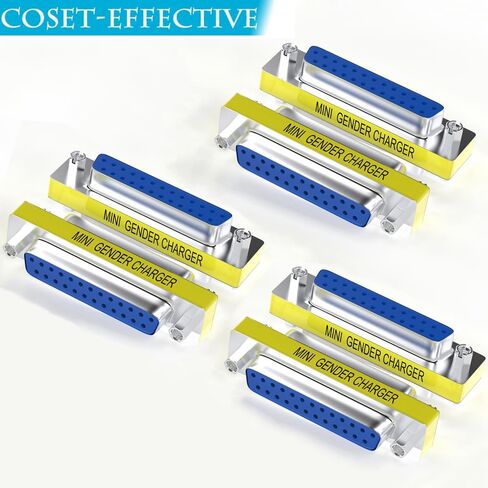 Warmstor 6-Pack 25Pin RS232 Serial Cable DB25 Male to Male/Female to Female Mini Gender Changer Adapter Coupler Connector in Saudi Arabia