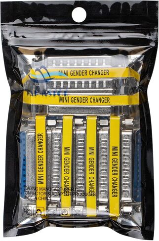 Warmstor 6-Pack 25Pin RS232 Serial Cable DB25 Male to Male/Female to Female Mini Gender Changer Adapter Coupler Connector in Saudi Arabia