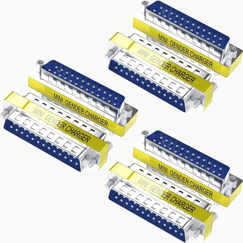 Warmstor 6-Pack 25Pin RS232 Serial Cable DB25 Male to Male/Female to Female Mini Gender Changer Adapter Coupler Connector in Saudi Arabia