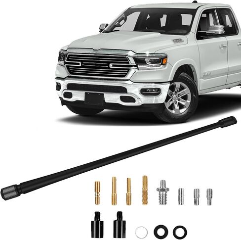 MODIGT 13 بوصة راديو راديو هوائي صاري متوافق مع 2009-2024 Chevy Silverado 1500 2500 3500 و GMC Sierra المصممة لاستقبال FM/AM محسّن in Kuwait