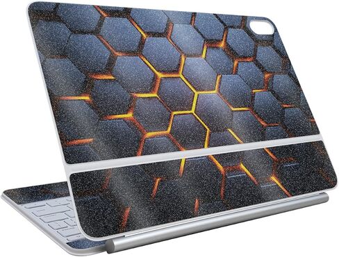 ألياف الكربون الجلد متوافق مع لوحة مفاتيح Apple Magic لـ iPad Air 13 بوصة (M3) 2025 - رخام التدرج - غطاء ملصق واقي فينيل 3M - سهل التطبيق | صنعت في الولايات المتحدة الأمريكية من قبل Mayyskins in Kuwait