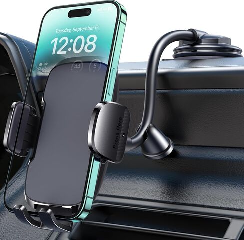 Phone Holders for Your Car [Upgraded Suction Cup Protection] Car Phone Holder Dashboard Windshield Air Vent 3 in 1 Hands Free Car Phone Mount Fit for iPhone Android Smartphones in Kuwait