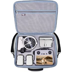 FPVERA CARME CASE لـ DJI Plip Drone Portable Stores 7 بطاريات ، RC 2/RC-N3 عن بعد ، HUB الشحن ، شاحن 65 واط ، فليب بدون طيار وغيرها من الملحقات السوداء