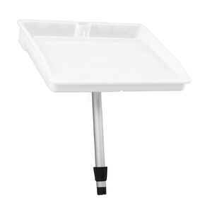 Boat Cutting Board, 18.11 x 14.57in Fillet Table for Boat, Bait Table Filet Board for Fish Cleaning Station, Adjustable Cutting Table with Rod Holder Mount for Pontoon Fishing Boat
