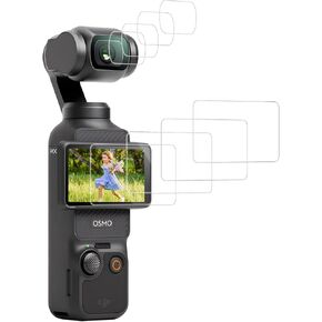 Pocket 3 Lens Screen Protector Anti-Scratch Screen Protective Film for DJI Osmo Pocket 3 Vlogging Camera Creator Combo Accessories 4 Lens Protector + 4 LCD Screen Protector
