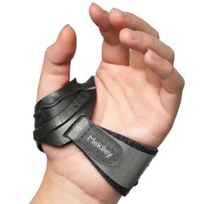 CMC Thumb Support Brace - with Firm Supportive Wrist Strap, Dual Density Thumb Brace Stabilizes CMC Joint, Pain Relief for Osteoarthritis for Women and Men (Black, Right Hand, Medium)