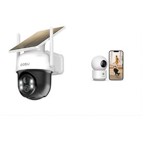 AOSU Solar Camera Security Outdoor 2.5K Security Camera Indoor