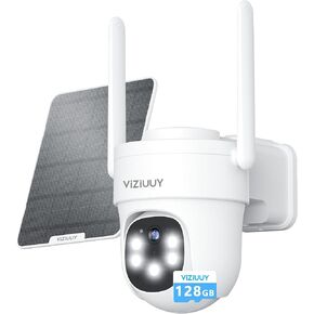 AOV Security Camera, 2K Continuous Recording Security Cameras Wireless Outdoor with 128GB SD Card