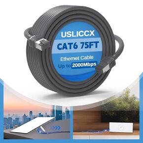Starlink Gen 3 Cable 75FT/23M, Starlink Cable 2000Mbps, 26AWG Pure Copper Conductor, CAT6 Ethernet Cable for High-speed Transmission, Accessories for Star Link Standard V3, Durable & Waterproof