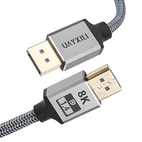 DisplayPort Cable 1.4, 8K 4K DP Cable 10ft, Display Port Cable [8K@60Hz, 4K@144Hz, 2K@240Hz, 32.4Gbps], High Refresh Rate for Gaming Monitor, HBR3, HDR, Graphics Card, TV, PC
