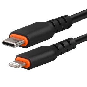 USB-C to Lightning [MFi Certified] Cable, Robust PVC Coating, 1M (3.28 ft), Black