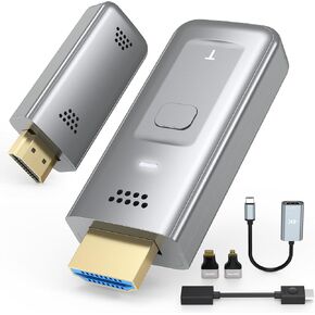 جهاز إرسال ومستقبل HDMI اللاسلكي HDMI ، مجموعة محول جهاز إرسال HDMI اللاسلكي طقم 4K Decode 1080p الإخراج 5G توصيل وتشغيل الدعم صوت الفيديو الدفء لجهاز الكمبيوتر المحمول/HDTV/Monitor/PC/Projector