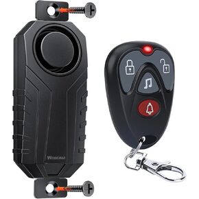 WSDCAM Screw-Mounted Vibration Anti-Theft Alarm - 113dB Loud Security Alarm with 7-Level Sensitivity, IP65 Waterproof, 130ft Remote Control for Trailer Truck Tool Box, Rooftop Cargo & Outdoor Gear