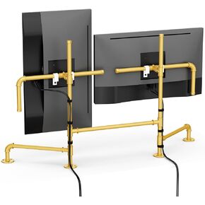 OYEAL Dual Monitor Arm Desk Mount Monitor Desk Stand for for 13 to 27 Inch Computer Screen Full Motion Monitor Desk Mount