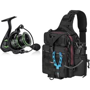 Piscifun Viper X Spinning Reel Bundle with Fishing Sling Bag