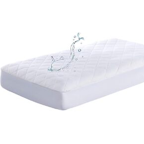 2 Pack Ultra Soft Cotton Crib Mattress Protector Pad for 52 x 28 or 52x27 Toddler Bed Waterproof Quilted Fitted Baby Matress Cover White