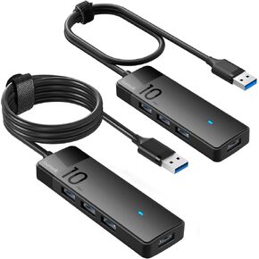 Inateck USB 3.2 Gen 2 USB A Hub 10Gbps Bundle Product,HB2025A and HB2025AL