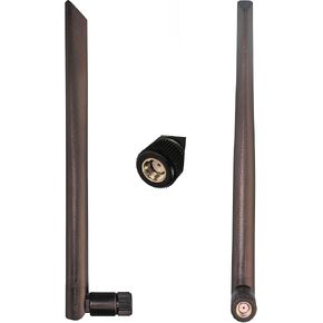 Dixingtek 2 pcs Dual WiFi 2.4g 5g 5.8g 6e Antenna with SMA Connector, Compatible with IP Camera Video Surveillance Monitor Card USB Adapter Security Hunting Game WiFi Router Blade Antenna