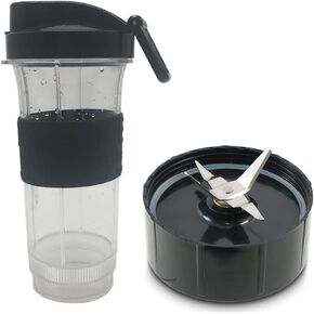 joystar Replacement 22oz Cup and Extractor Blade with to go lid Replacement Set - Large Accessory Part Compatible with Original Magic Bullet Blender MB 1001 /MB 1001B/MBR-1701 /MBR-1702 /MBR-1101