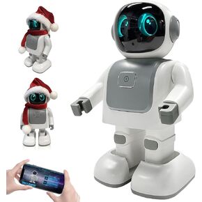 Dancing Robot Speaker-Robot Toys for Kids 8-12, Portable Dancing Bluetooth Speaker, Intimate Companion for Adults & Kids, Programmable Interactive Toys with Android&iOS APP Remote