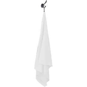 Small Quick Dry Microfiber Travel Towel, Lightweight 11.8x11.8 inch Hand Towel with Hanging Loops, Suitable for Outdoor Adventures, Quick Dry Towels for Camping, Beach, and Gym Use, White