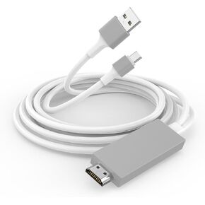 USB C to HDMI Cable Adapter for iPhone 16 to TV, [Apple MFi Certified] 1080P Type C Digital AV Adapter Cord with USB Charging Port Compatible for iPhone 16 15 Pro Max to HDTV Projector Monitor, 6ft
