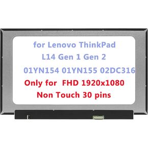 14.0 "استبدال Lenovo ThinkPad L14 Gen 1 Gen 2 01yn154 01yn155 02dc316 LCD Screen Plant FHD 1920x1080 (فقط لللمس)