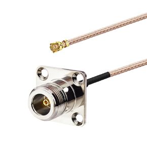 Superbat U.FL IPX to N Type Female 4 Hole Flange Panel Pigtail Cable 6inch Low Loss RG178 Coaxial Jumper(2Pcs) for T-Mobile 5G Gateway Router PCI WiFi Card LoRA Applications External Antennas