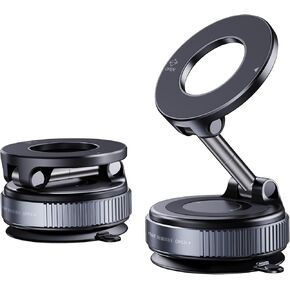 حامل الهاتف المغناطيسي للسيارة ، وتركيب هاتف كأس الشفط الفراغ ، و Magsafe Car Mount for iPhone ، لا حاجة إلى رسوم ، حامل قابلة للطي لـ iPhone و Android