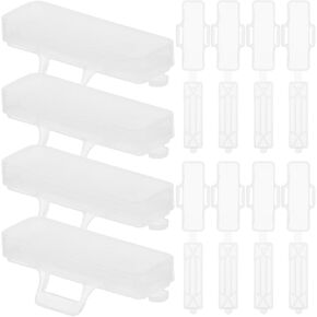 DOITOOL 1set Transparent Cable Label Box Secure Cable Management Holder for Identification with Zip Tie Durable Plastic Tags for Outdoor Use for Home and Office Wiring